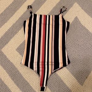 Striped bodysuit